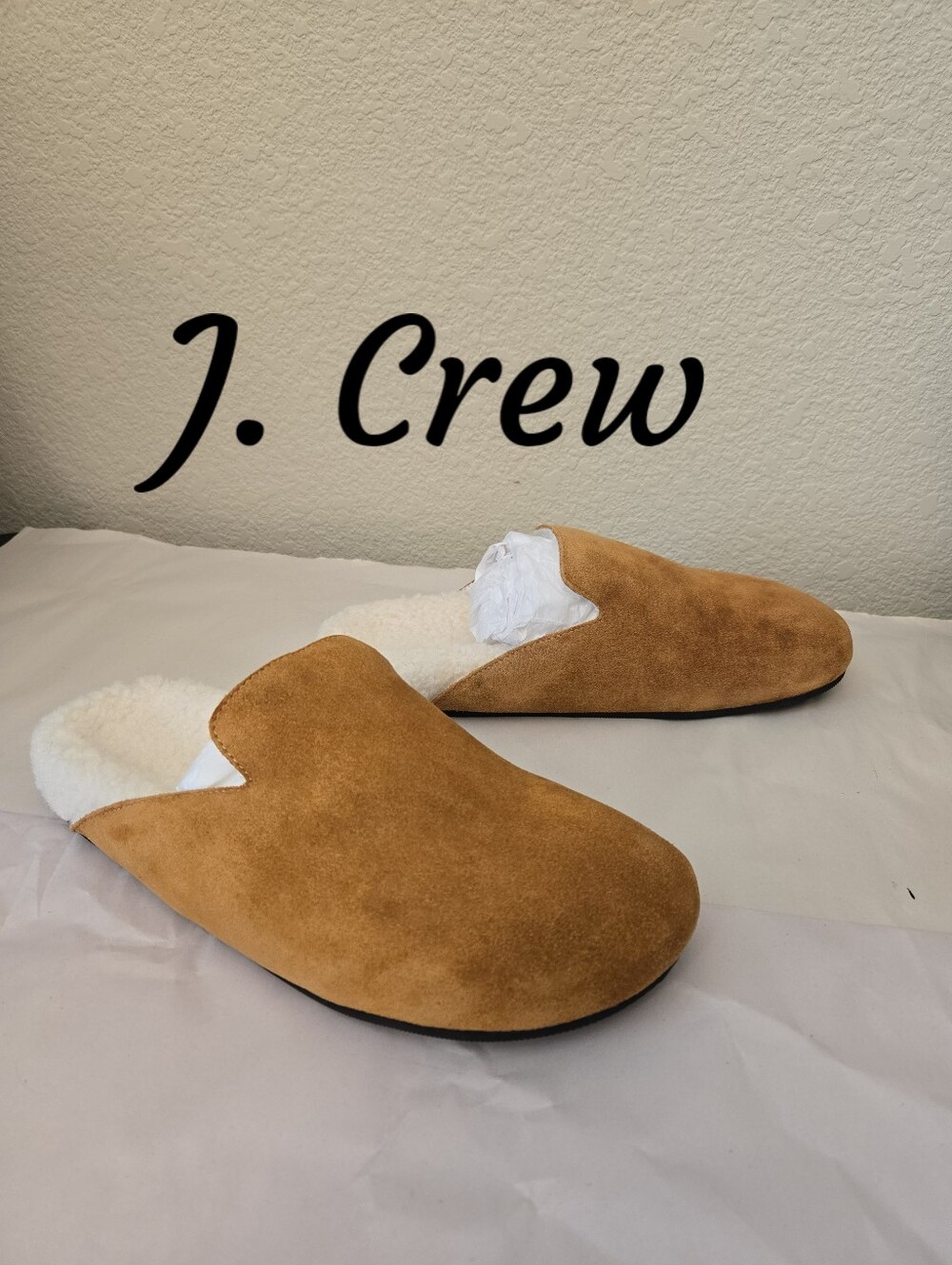 J. Crew Women's Calf Suede Cozy Clog Sz 9M Burnished Pecan Casual Comfort